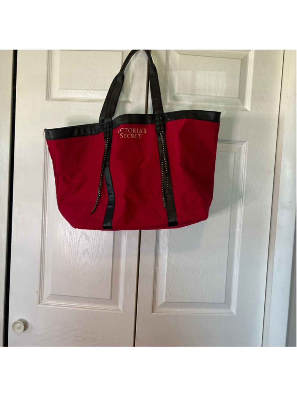Women's Victoria's Secret Tote Bag One Size Red Black